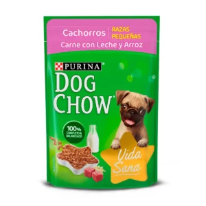 Dog chow cachorro raza pequeña carne leche arroz 100g