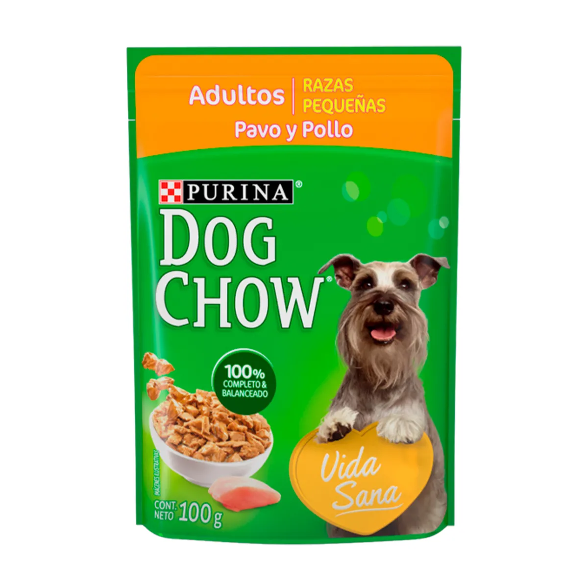 Dog chow adulto raza pequeña pavo y pollo 100g