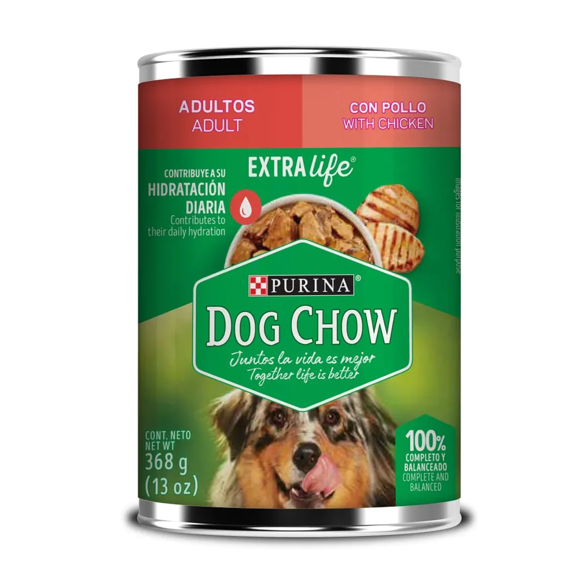 Dog Chow Adultos pollo extra life 368 g