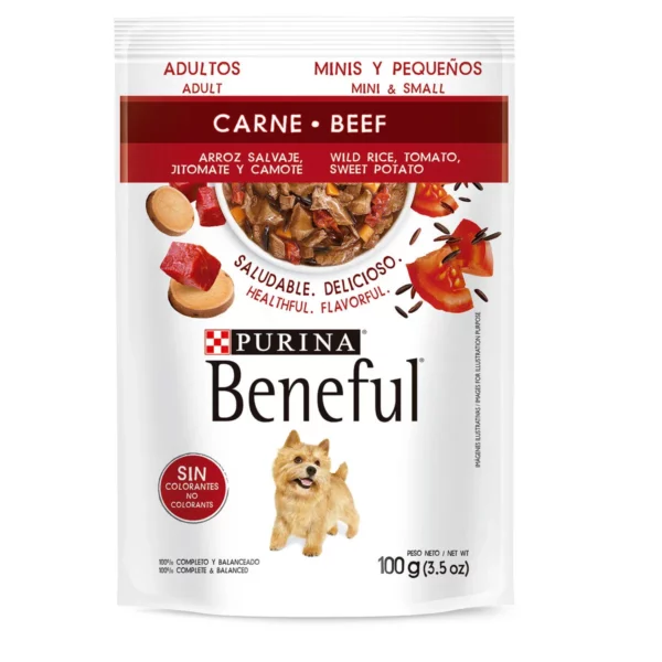 Purina Sobre de  Beneful Puppy Carne Arroz y Zanahorias 100 gr