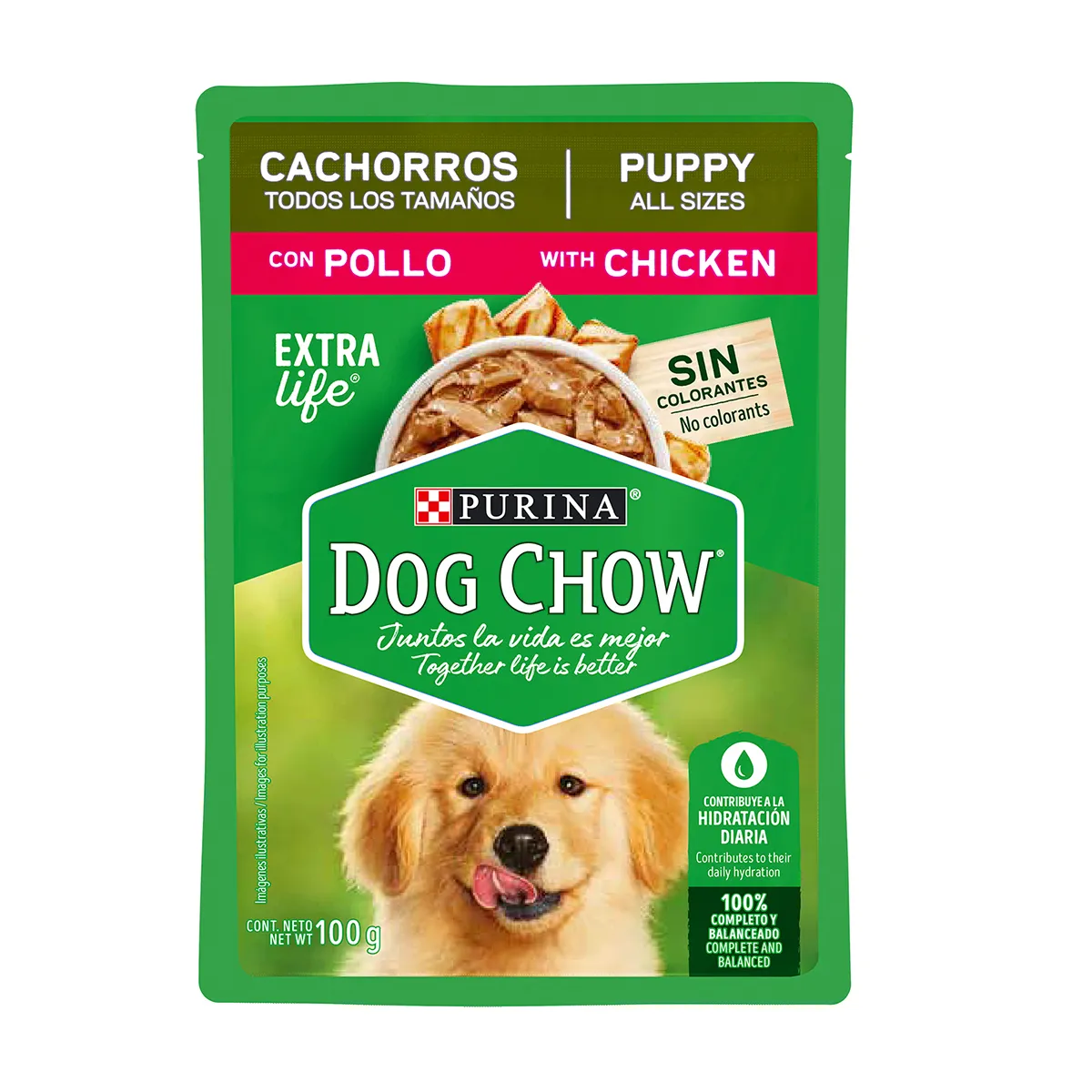 Dog chow cachorro pollo 100g