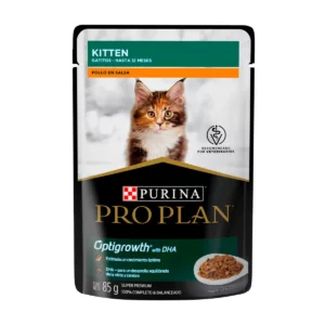 P.Pro Plan Gatitos Optigrowth pollo en salsa 85grs